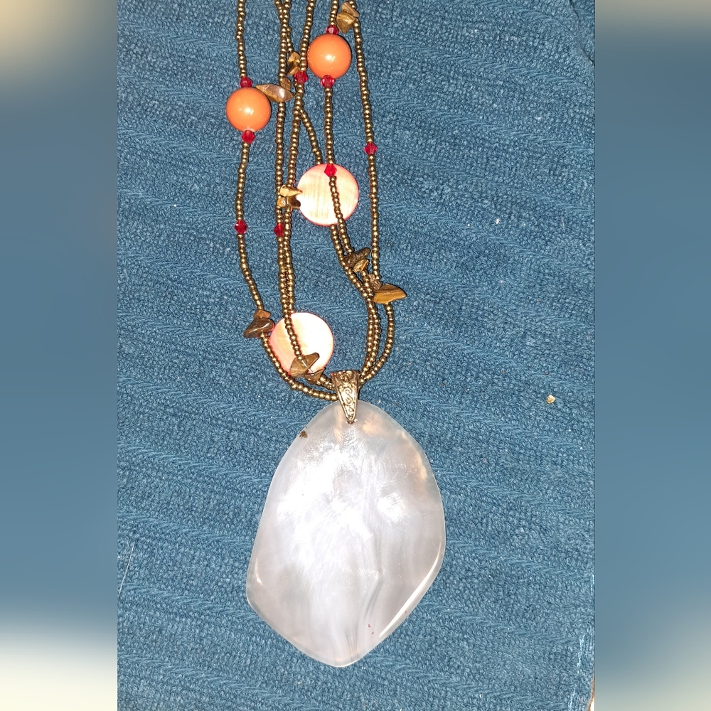 Agate, Tigers eye, Carnelian necklace